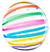 Balão Bubble Transparente com Listras coloridas 18 polegadas 45 Cm Mundo Bizarro - Inspire sua Festa Loja - comprar online