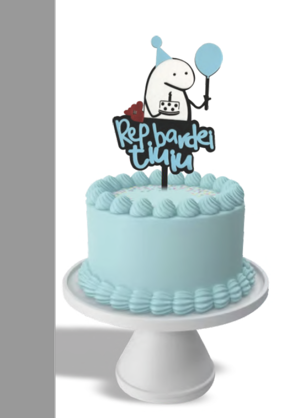 Topper Para Bolo Flork Meme - 4 Unidades - Festcolor - Rizzo - Loja de  Confeitaria