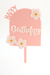 Topo de Bolo Arco Margarida Happy Birthday Acrílico Rosa Bebê 13 x 22 cm Vivarte - Inspire sua Festa Loja - comprar online
