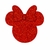 Aplique Minnie Cabeça EVA Vermelho Glitter 5 cm 8 Uni Vivarte - Inspire sua Festa Loja