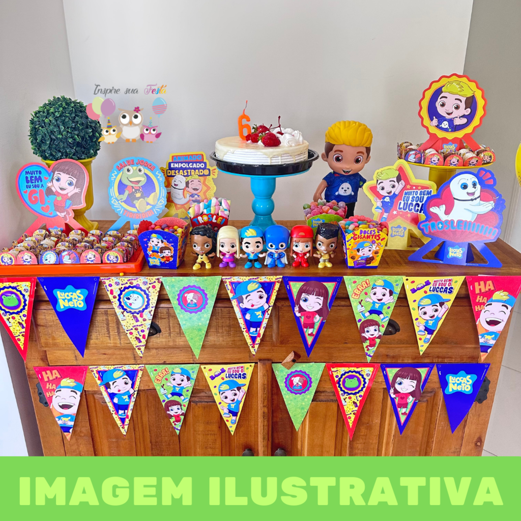 Mini Personagens decorativos Festa Luccas Neto - 50 unidades