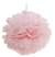 Flor Pompom de Papel de Seda Rosa 35 cm