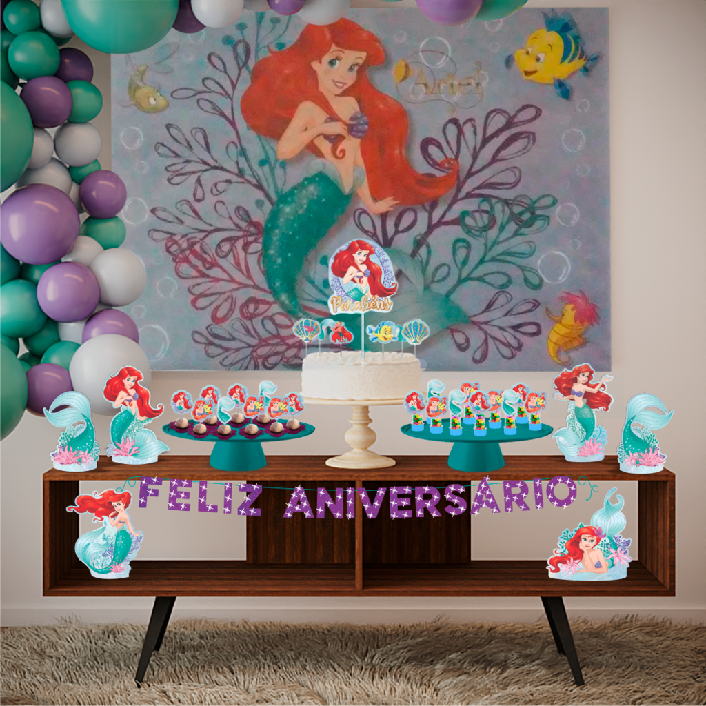 Fantasia Princesa Sereia Ariel Infantil - Loja de Balões, Artigos