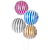 Balão Bubble Cromado Azul com Listras Brancas 18 polegadas 45 Cm Mundo Bizarro - Inspire sua Festa Loja na internet