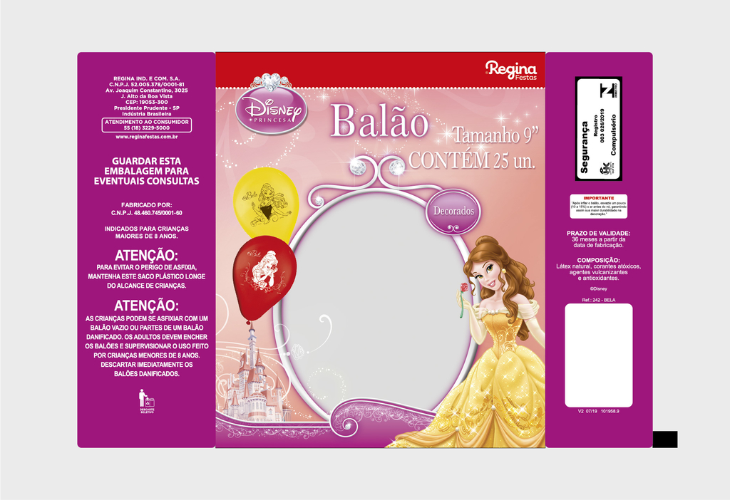 Aplique Princesa Bela Cúpula Acrílico Dourado 5 cm 4 Uni Vivarte - I