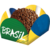Porta Forminha para doces Brasil Copa do Mundo 40 uni Festcolor - Inspire sua Festa Loja