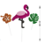 Topo de bolo decorativo Flamingo 3 Peças EVA Glitter 23 cm Vivarte - Inspire sua Festa Loja
