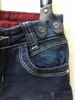 Bermuda Jeans com Suspensório Bebe - RANNA BEBÊ