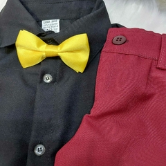 Conjunto Infantil Camisa Social Calça Menino Festa Mickey - comprar online