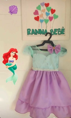 Compre Meninas pequena sereia traje crianças aniversário dia das