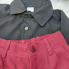 Conjunto Infantil Camisa Social Calça Menino Festa Mickey
