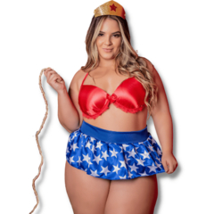 Fantasia Sexy Plus Size Com Bojo Mulher Maravilha