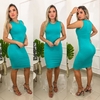 Vestido Midi Canelado Regata Tiffany