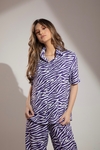 Camisa Eloah - Zebra Print Roxo