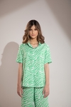 Camisa Eloah - Zebra Print Verde