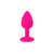 PLUG ANAL EM SILICONE PINK - TAMANHO P - PEDRA AZUL