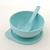 Bowl Con Tapa y Cuchara de Silicona Tatoon Celeste - comprar online
