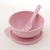 Bowl Con Tapa y Cuchara De Silicona Tatoon Rosa - comprar online