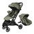 Coche Travel System Ultraplegable Con Mosquitero Rainbow Verde