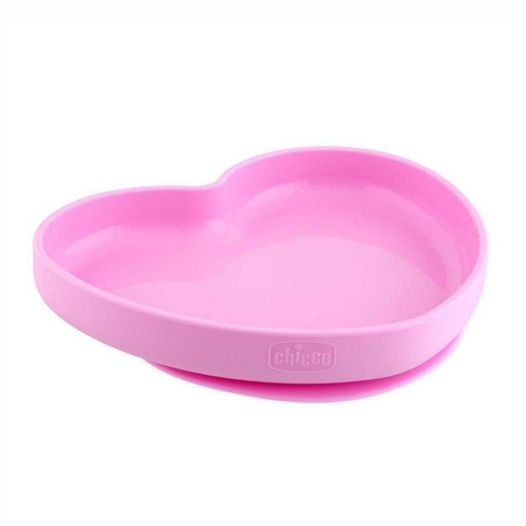 Plato de silicona con compartimentos y ventosa 500ml - Rosa