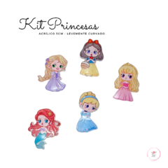 Kit Aplique Princesas Acrílico 5cm ( 5 unidades )
