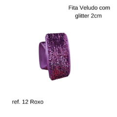Fita de Veludo com Glitter 22mm (5 metros) - comprar online