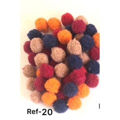 Pompom de Lã com 2,5 cm - (10 Unidades)