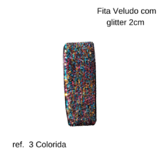Fita de Veludo com Glitter 22mm (5 metros) na internet