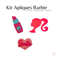Kit Apliques Barbie emborrachado (3 unidades)