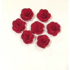 Imagem do Flor de Tecido (3cm) - 10 Unidades