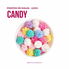 Pompom de Malha cores Candy 2,5cm (20 unidades)