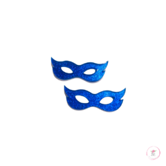 Aplique Máscara Carnaval acrílico com glitter 2cm x 4,5cm (2 unidades) - comprar online