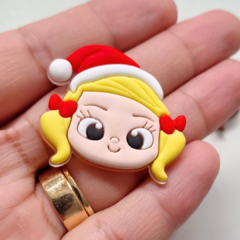 Aplique Natal Menina emborrachado 3,4cm (1 unidade) - comprar online