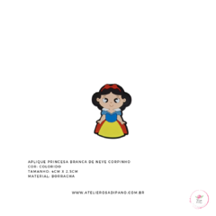 Aplique Princesa Branca de Neve corpinho emborrachado - comprar online