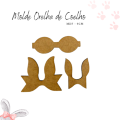 Molde Orelha de Coelho MDF - 6cm - comprar online