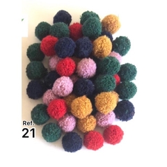 Pompom de Lã com 2,5 cm - (10 Unidades) - comprar online