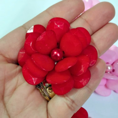 Flor de Acrílico com pérola 5cm (1 unidade) - comprar online
