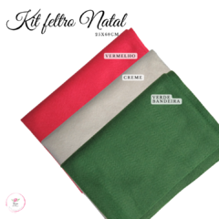 Kit feltro Natal 25x68cm (3 cores) - comprar online