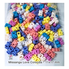 Miçanga Love Colorida - 30 Unidades