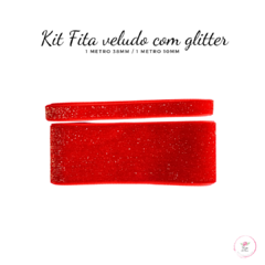 Kit Fita Veludo Esponjada com glitter (2 metros) 1 metro de cada na internet