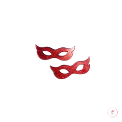 Aplique Máscara Carnaval acrílico com glitter 2cm x 4,5cm (2 unidades) na internet