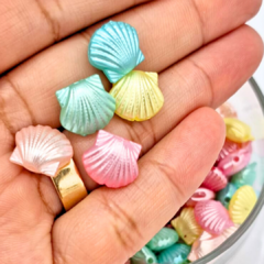 Miçanga Concha do Mar Colorida 10mm (50 unidades) - comprar online
