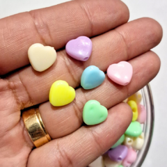 Miçanga Coração colorida ref. 43 - 12mm (50 gramas) - comprar online