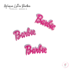 Aplique Palavra Barbie acrilico (2 unidades) - loja online