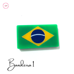 Aplique Bandeira Brasil Copa do mundo (1 unidade) - Atelie Rosa di Pano