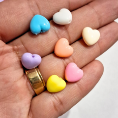 Miçanga Coração colorida ref. 44 - 10mm (50 gramas) - comprar online