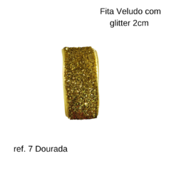 Imagem do Fita de Veludo com Glitter 22mm (5 metros)