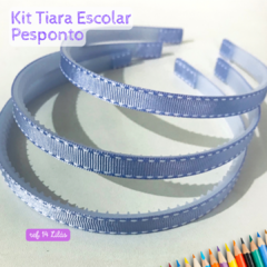 Kit Tiara Escolar Pesponto Forrada com Fita 1 cm - (3 unidades) - loja online