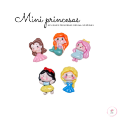 Aplique Mini Princesas de resina - sortidas