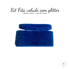 Kit Fita Veludo Esponjada com glitter (2 metros) 1 metro de cada - comprar online